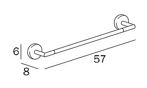 Полотенцедержатель Inda Forum A3618BCR хром купить в интернет-магазине сантехники Sanbest