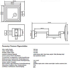 Косметическое зеркало Bemeta 116301812 28 купить в интернет-магазине сантехники Sanbest