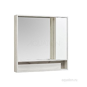 Зеркальный шкаф Акватон Флай 100 светлое дерево купить в интернет-магазине сантехники Sanbest