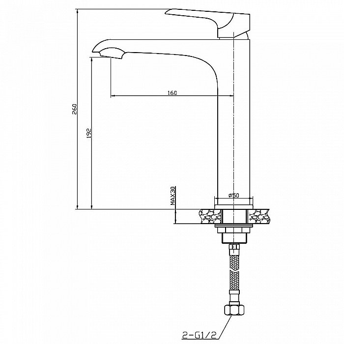 Смеситель для раковины Agger Glorious A1212100 хром купить в интернет-магазине сантехники Sanbest