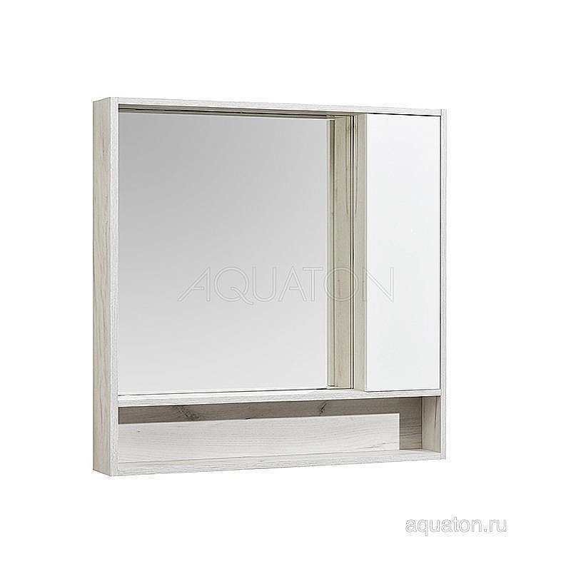 Зеркальный шкаф Акватон Флай 100 светлое дерево купить в интернет-магазине сантехники Sanbest