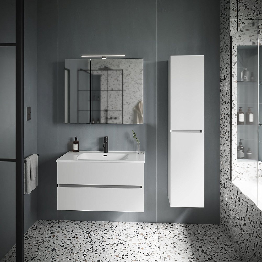 Тумба с раковиной Sancos Urban UR90W белый глянец для ванной в интернет-магазине Sanbest