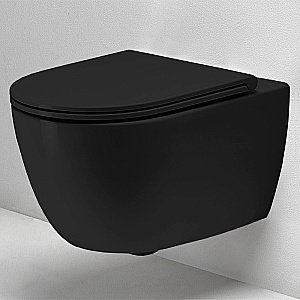 Унитаз подвесной Simas Trevi TRV18, безободковый, черный матовый купить в интернет-магазине Sanbest