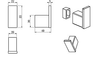 Крючок WONZON & WOGHAND WW-V2301-CR хром купить в интернет-магазине сантехники Sanbest