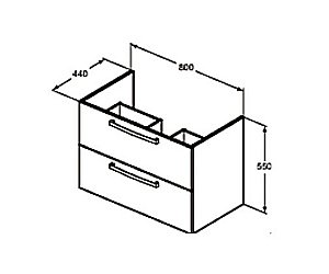 Тумба с раковиной Ideal Standard Tempo-IS E3242WG 80 белая глянцевая для ванной в интернет-магазине Sanbest