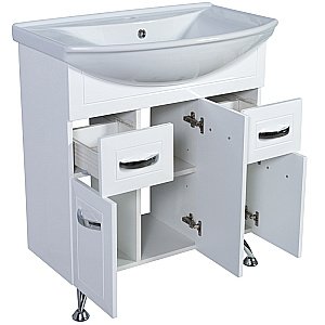 Тумба с раковиной Rush Fiji 75 FIS18175W белая для ванной в интернет-магазине Sanbest