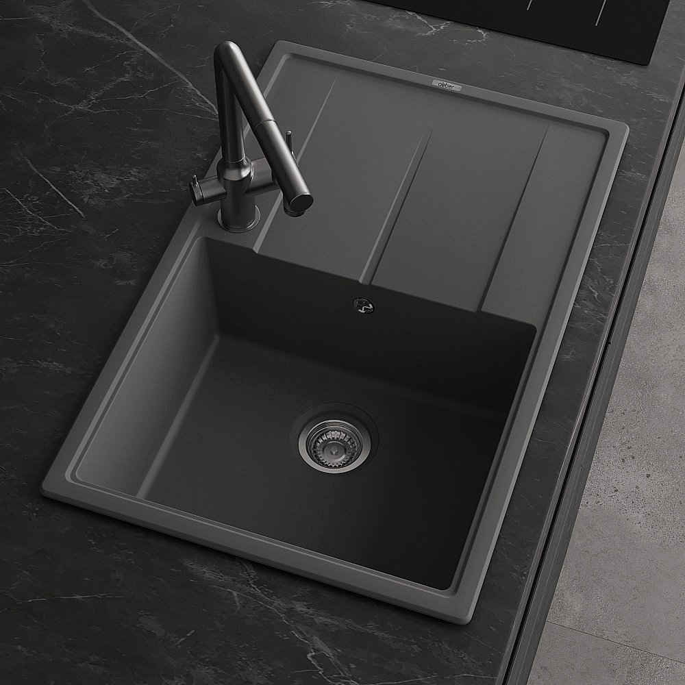 Кухонная мойка Abber Quarz 78х51 AQ2904G серая матовая купить в интернет-магазине сантехники Sanbest
