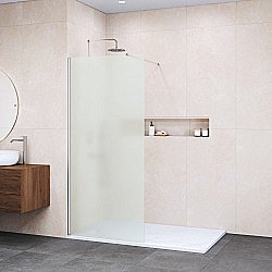 Душевое ограждение RGW Walk In WA-010 120 351001012-21 стекло матовое песоструй/профиль хром купить в интернет-магазине Sanbest