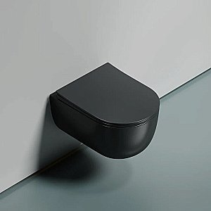 Унитаз подвесной Ceramica Nova Modena CN6063MDH безободковый, с крышкой микролифт, антрацит темный матовый купить в интернет-магазине Sanbest