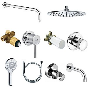 Душевая система Kludi Bozz 386340576 хром купить в интернет-магазине сантехники Sanbest