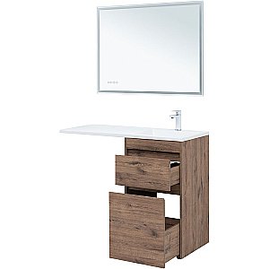 Тумба с раковиной Aquanet Токио 48 333647 дуб веллингтон для ванной в интернет-магазине Sanbest