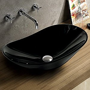 Раковина накладная Ceramalux NC 61,5 7811АВ черная купить в интернет-магазине Sanbest