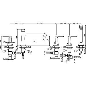 Смеситель для ванны Cisal Cherie CF0002606T купить в интернет-магазине сантехники Sanbest