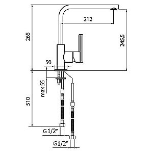 Смеситель для кухни Webert Kitchen Keo KE920302015 купить в интернет-магазине сантехники Sanbest