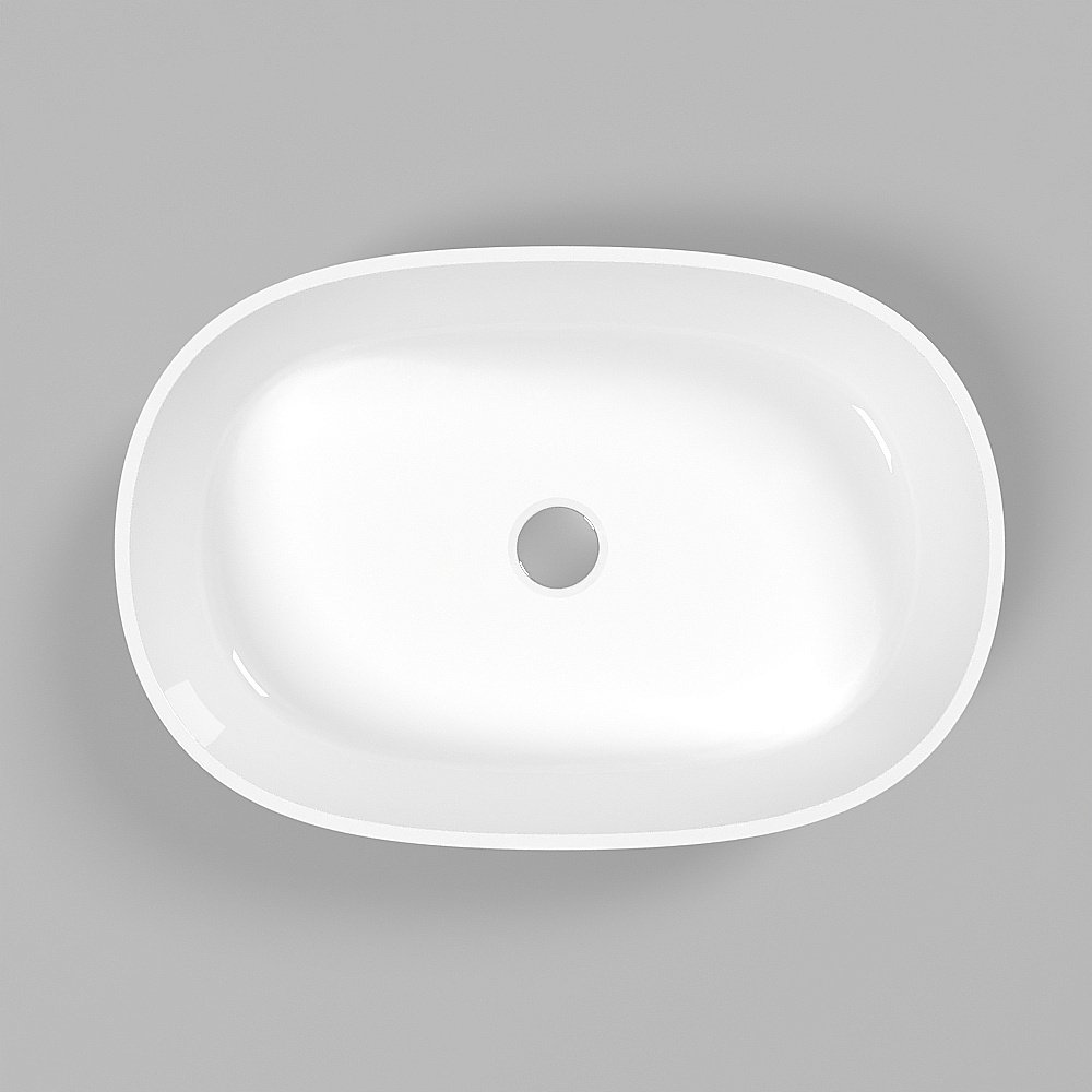 Раковина накладная WhiteCross OPAL 56 0709.056038.100 белая купить в интернет-магазине Sanbest