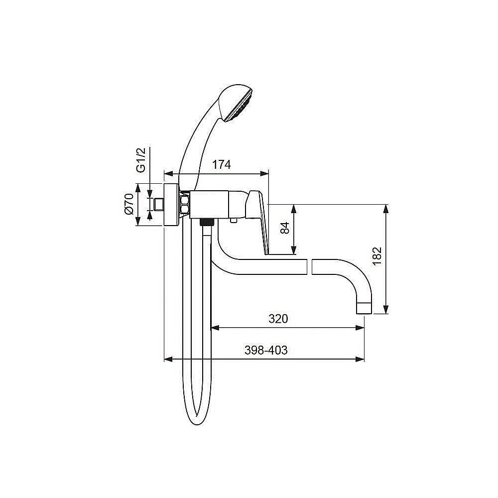 Смеситель для ванны Vidima BALANCE BA268AA купить в интернет-магазине сантехники Sanbest