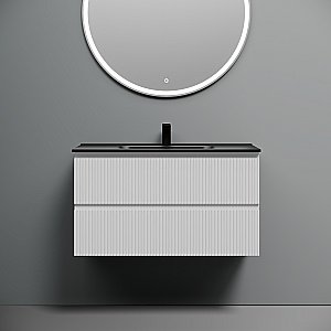 Тумба с раковиной Sancos Snob R 90 SNR90W белая матовая для ванной в интернет-магазине Sanbest