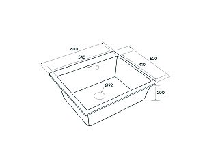 Мойка кухонная Paulmark Kante PM106052-WH Белая купить в интернет-магазине сантехники Sanbest