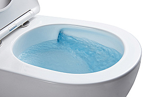 Унитаз подвесной Azario Grado AZ-0046-UQ1 белый, безободковый, с крышкой микролифт, слив торнадо купить в интернет-магазине Sanbest