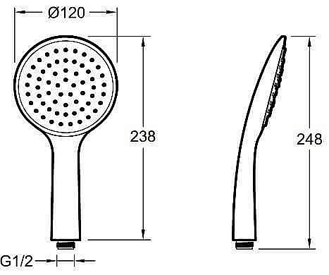 Душевая лейка Jacob Delafon OBLO/TALAN E21759-CP купить в интернет-магазине сантехники Sanbest