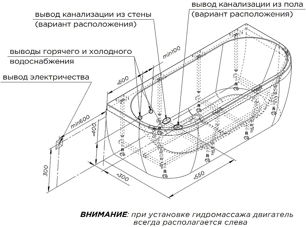 Гидромассажная ванна Радомир Вальс Макси EXCELENT 180х80 купить в интернет-магазине Sanbest