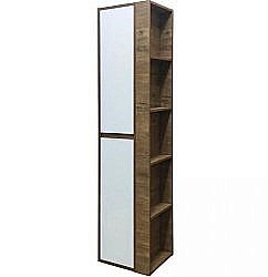 Пенал Эстет Monaco Wood 40 белый/дуб правый купить в интернет-магазине сантехники Sanbest