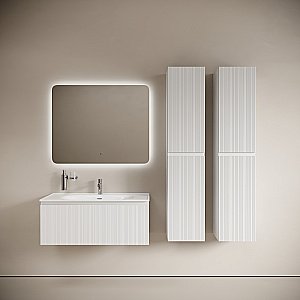 Тумба с раковиной Sancos CODE CD100W/CN13003 100 белая для ванной в интернет-магазине Sanbest