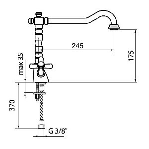 Смеситель для кухни Webert Kitchen Armony AM780102015 купить в интернет-магазине сантехники Sanbest