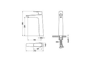Смеситель для раковины Aquatek Бетта AQ1104MB черный матовый купить в интернет-магазине сантехники Sanbest