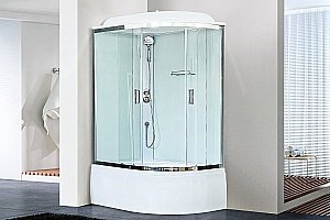 Душевая кабина Royal Bath RB8120BK5-WT-CH 120x80 профиль хром/стекло прозрачное купить в интернет-магазине Sanbest