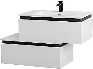 Нижняя тумба Cezares SLIDER-800-1C-PI-BO белый для ванной в интернет-магазине сантехники Sanbest