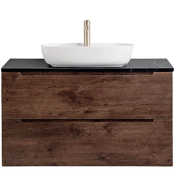 Тумба с раковиной и столешницей BelBagno ETNA 100 ETNA100RW-KEPMNO-1346-SET дуб Мавр для ванной в интернет-магазине Sanbest
