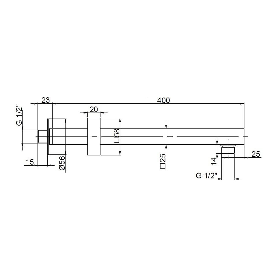 Держатель верхнего душа PAINI 50YO745TCT740BI черный купить в интернет-магазине сантехники Sanbest