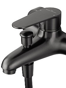 Смеситель для ванны с душевым гарнитуром WONZON & WOGHAND ALFA WW-AE3205-BGG темный графит купить в интернет-магазине сантехники Sanbest