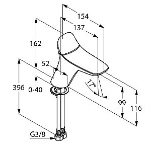 Смеситель для раковины Kludi Ambienta 530260575 купить в интернет-магазине сантехники Sanbest