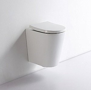 Унитаз подвесной Ceramalux NS5178 белый, безободковый, с крышкой микролифт купить в интернет-магазине Sanbest