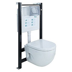 Унитаз подвесной Roca Meridian 893104110 с инсталляцией, с крышкой микролифт купить в интернет-магазине Sanbest