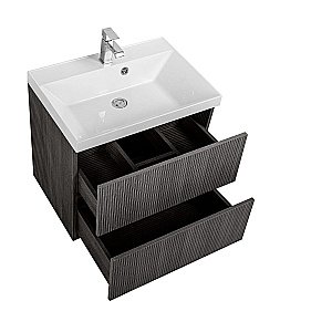 Тумба с раковиной Art&Max AM-Verona-Push-700-2C-SO-KD/AM-LAV-700-MR-FА Kadena Dark для ванной в интернет-магазине Sanbest
