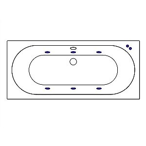 Ванна акриловая EXCELLENT Oceana SOFT WAEX.OCE18.SOFT.CR 180x80 белая с гидромассажем купить в интернет-магазине Sanbest