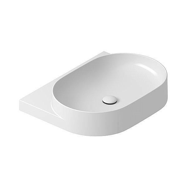 Раковина подвесная Ravak YARD 60 белая/консоль черная купить в интернет-магазине Sanbest