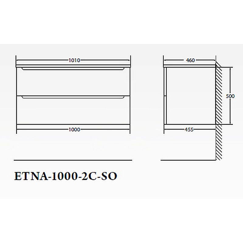 Тумба с раковиной Belbagno ETNA 101 BO белая для ванной в интернет-магазине Sanbest
