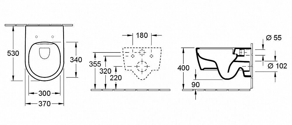 Унитаз подвесной Villeroy&Boch Avento 5656R001 альпийский белый, безободковый купить в интернет-магазине Sanbest