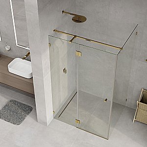 Душевой уголок WasserKRAFT Ems 76H 76H10 120х100 профиль золото глянцевое/стекло прозрачное купить в интернет-магазине Sanbest