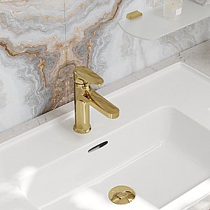 Смеситель для раковины WasserKRAFT Necka r2103 золото купить в интернет-магазине сантехники Sanbest