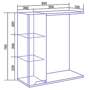 Зеркало со шкафом Loranto Палермо 55 белое купить в интернет-магазине сантехники Sanbest