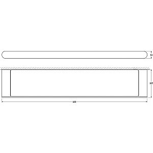 Полка Artwelle Schwarz 60 7727 черная матовая купить в интернет-магазине сантехники Sanbest