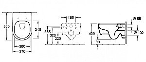 Унитаз подвесной Villeroy&Boch Avento 5656R001 альпийский белый, безободковый купить в интернет-магазине Sanbest