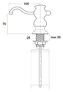 Диспенсер Zorg ZR-25 Хром купить в интернет-магазине сантехники Sanbest