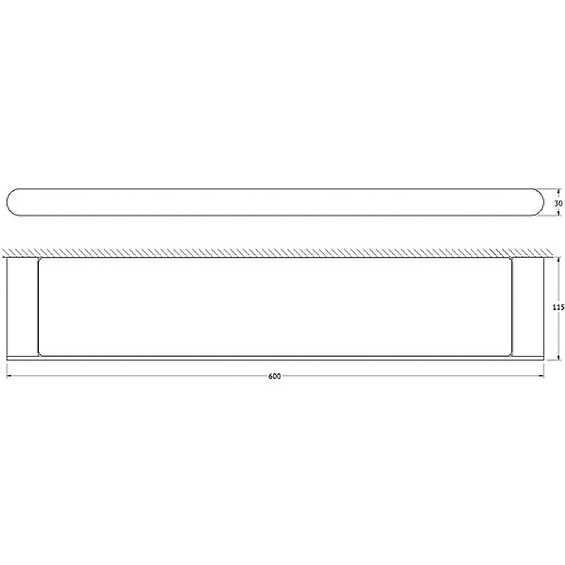 Полка Artwelle Schwarz 60 7727 черная матовая купить в интернет-магазине сантехники Sanbest
