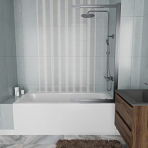 Ванна акриловая Vincea VBT-2S170-FR 170x75 белая с каркасом купить в интернет-магазине Sanbest